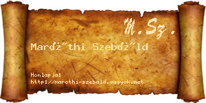 Maróthi Szebáld névjegykártya